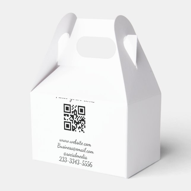 simple custom QR code add your name text  Classic  Favour Box (Front Side)