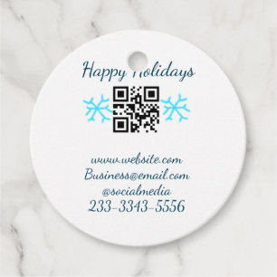 simple custom QR code add your name text Classic Favour Tags