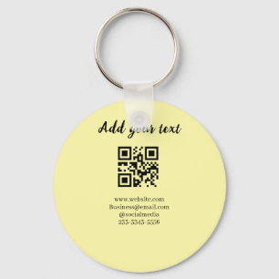 simple custom QR code add your name text  Classic  Key Ring