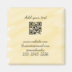simple custom QR code add your name text Classic Magnet