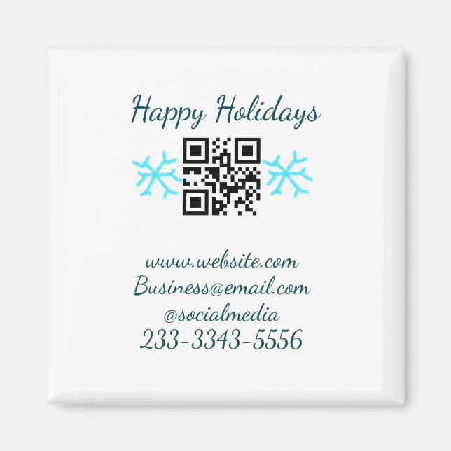 simple custom QR code add your name text  Classic  Magnet (Front)