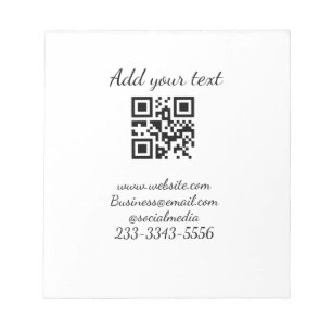 simple custom QR code add your name text  Classic  Notepad