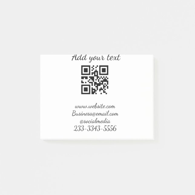 simple custom QR code add your name text  Classic  Post-it Notes (Front)