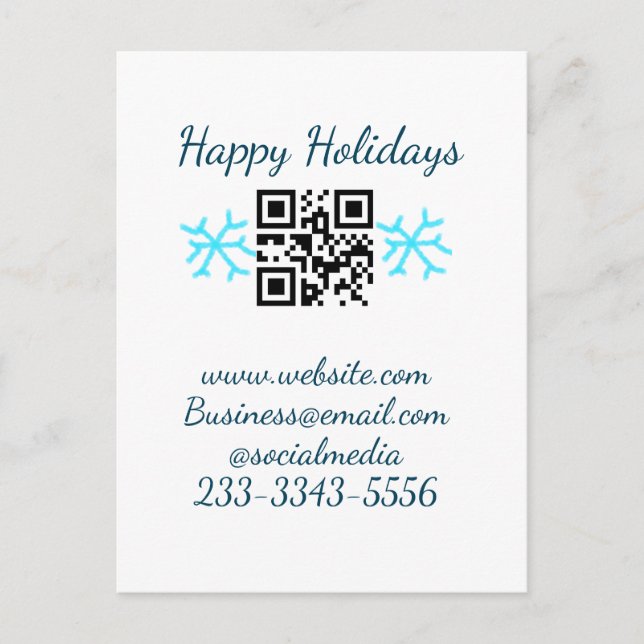simple custom QR code add your name text  Classic  Postcard (Front)