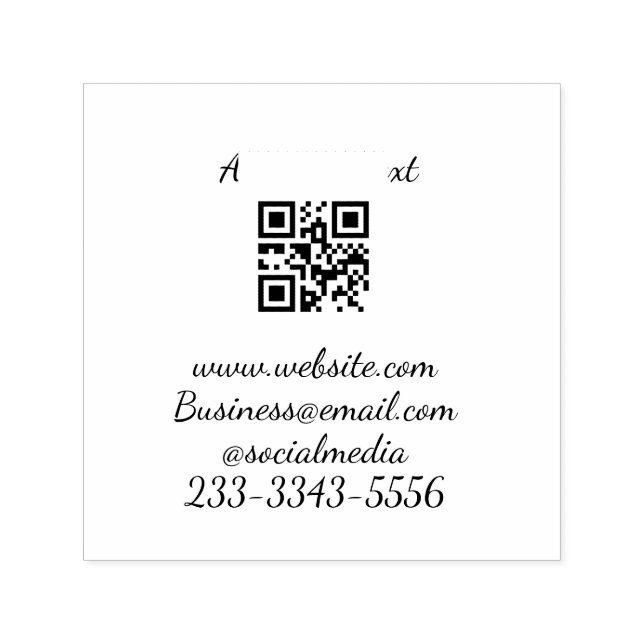 simple custom QR code add your name text  Classic  Self-inking Stamp (Design)