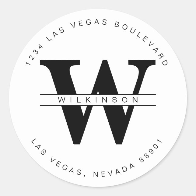 Simple custom return address label (Front)