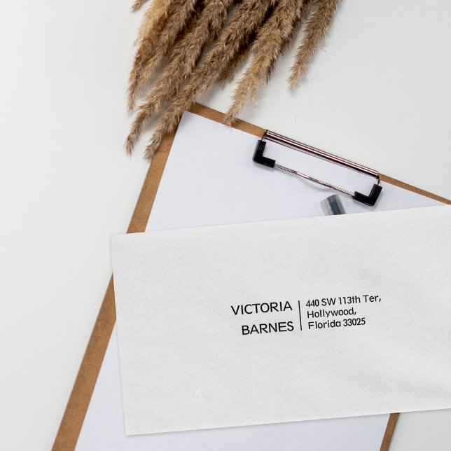 Simple Custom Return Address  Rubber Stamp (Creator Uploaded)