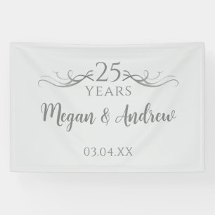 Simple Custom Script 25th Wedding Anniversary Banner