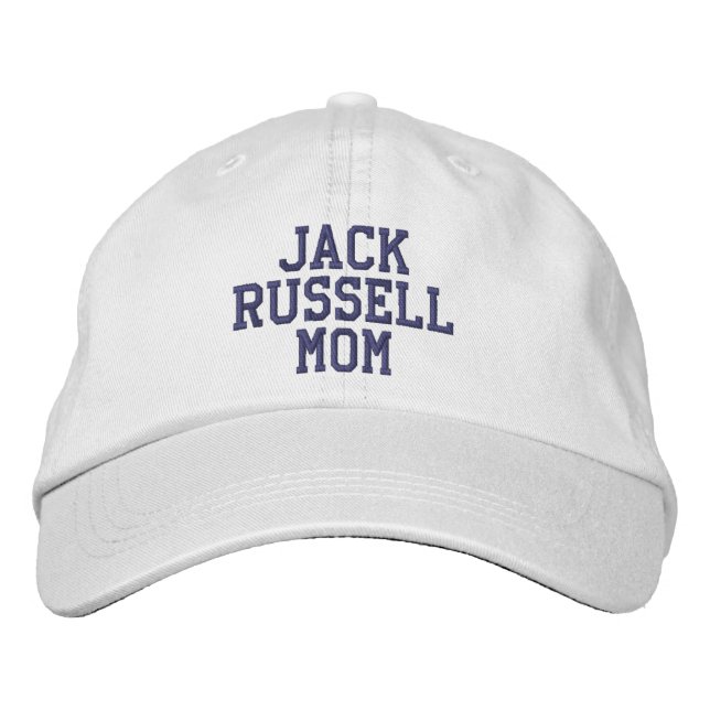 Simple custom text Jack Russell Mum Embroidered Hat (Front)