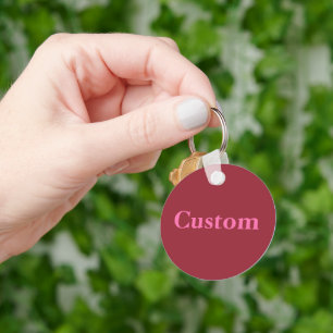 Simple Custom Text Key Ring