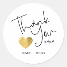 Simple Custom Thank You Gold Heart Script