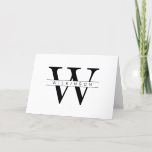 Simple custom thank you note, wedding thank you card