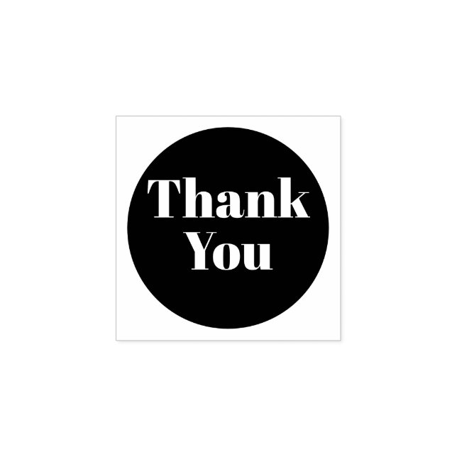 Simple Custom Thank You Rubber Stamp (Imprint)