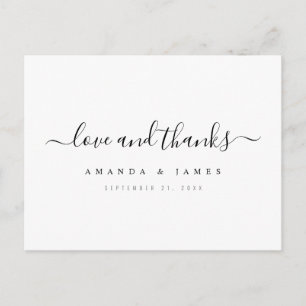 Simple Custom Wedding Thank You Postcard