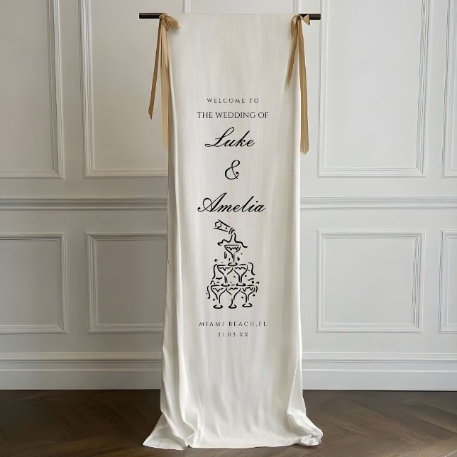 Simple Custom Wedding Welcome Banner, Personalised Banner (Creator Uploaded)