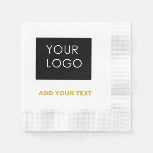 Simple Customisable Business Company Logo  Napkin (Front)