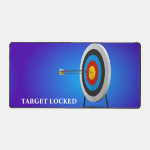 Simple Customisable Dark Target Locked Desk mat