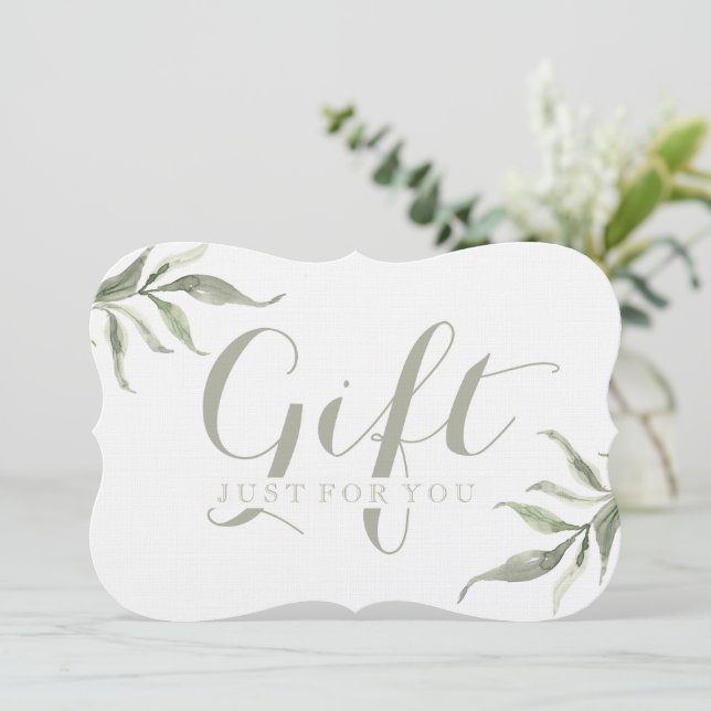 Simple Customisable Foliage Gift Certificates (Standing Front)