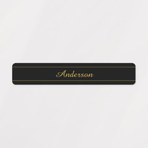Simple Customisable Gold & Black Text Design 