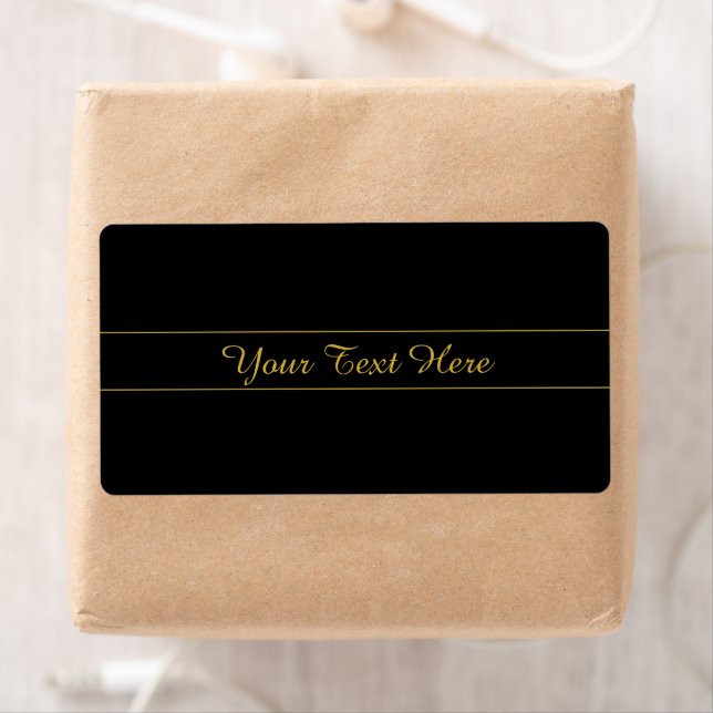 Simple Customisable Gold & Black Text Design  (Insitu)