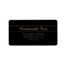 Simple Customisable Gold & Black Text Design