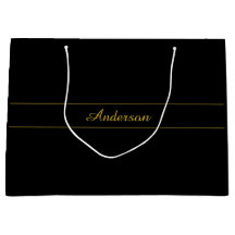 Simple Customisable Gold & Black Text Design