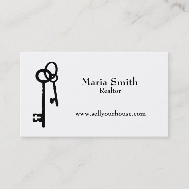 Simple Customisable Modern Realtor Business Card (Front)