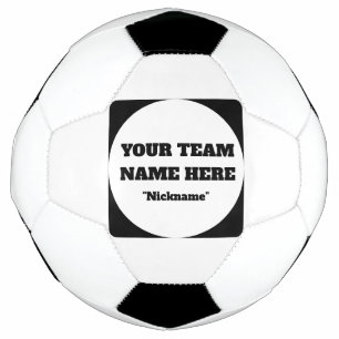 Simple Customisable Soccer Team Name Ball