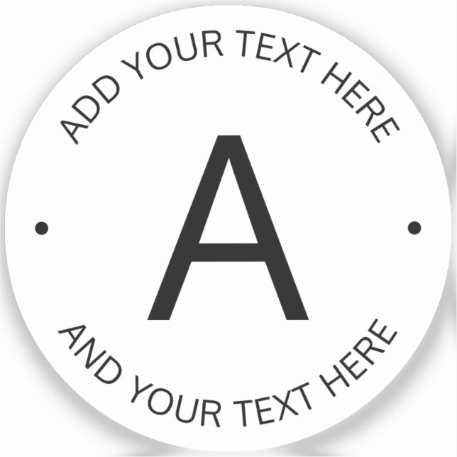 Simple Customisable Text | Transparent with Black (Front)