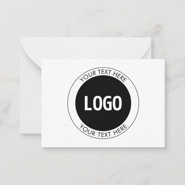 Simple Customisable Text & Your Logo or Image Card (Front)