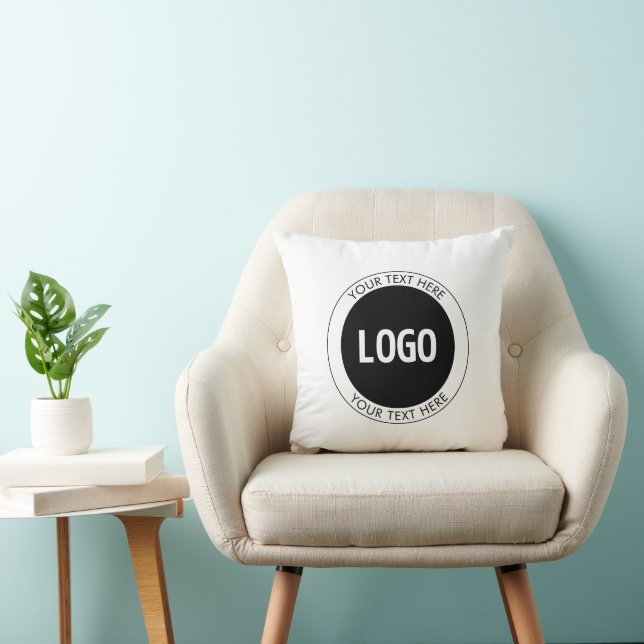 Simple Customisable Text & Your Logo or Image Cushion (Chair)
