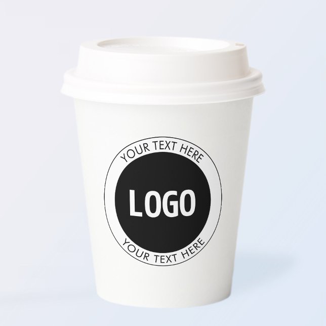 Simple Customisable Text & Your Logo or Image Paper Cups (Creator Uploaded)