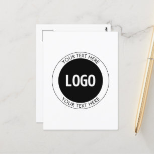 Simple Customisable Text & Your Logo or Image Postcard