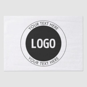 Simple Customisable Text & Your Logo or Image Tissue Paper