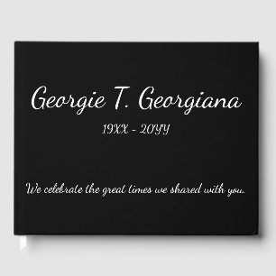 Simple & Customised Memorial Guest Book