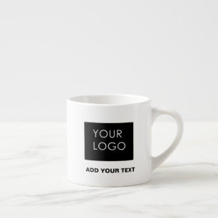 Simple Customizable Business Company Logo  Espresso Cup
