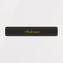 Simple Customizable Gold & Black Text Design 