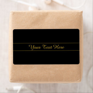 Simple Customizable Gold & Black Text Design 