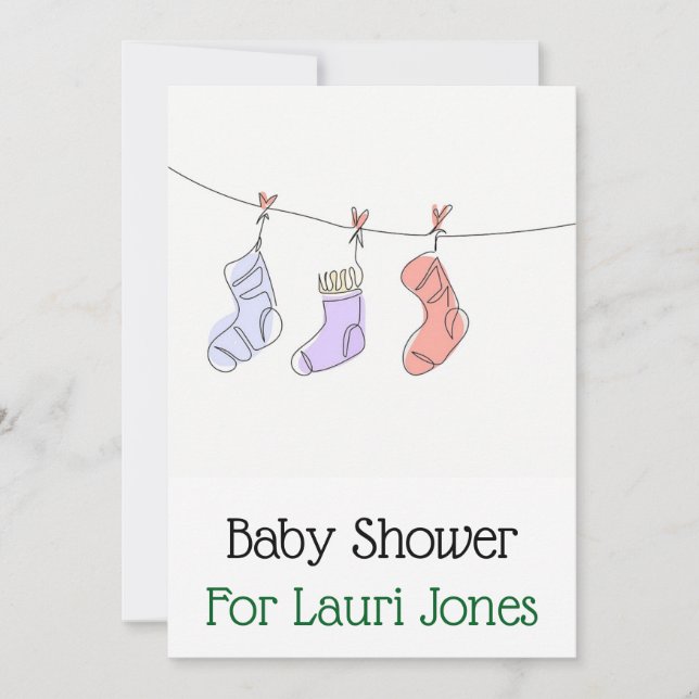 Simple cute affordable baby shower invites (Front)