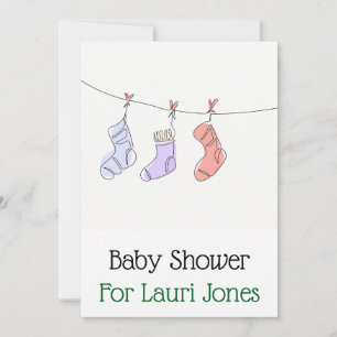 Simple cute affordable baby shower invites