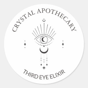Simple Cute Apothecary Third Eye  Classic Round Sticker