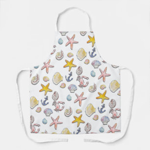 Simple Cute Beach Design  Apron