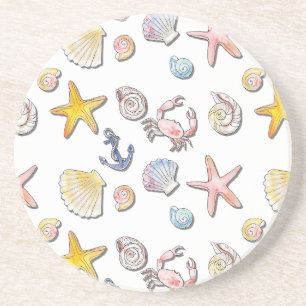 Simple Cute Beach Design  Coaster