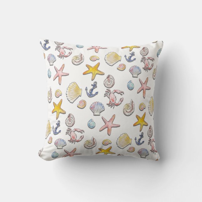 Simple Cute Beach Design  Cushion (Front)