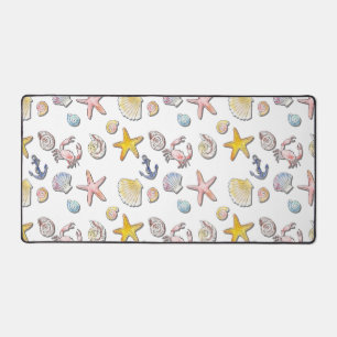 Simple Cute Beach Design  Desk Mat