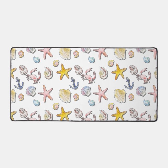 Simple Cute Beach Design  Desk Mat (Front)
