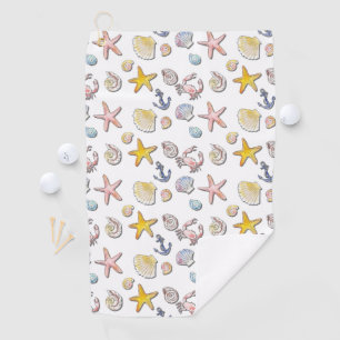 Simple Cute Beach Design Golf Towel