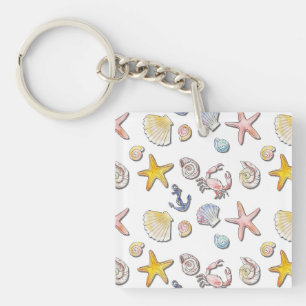 Simple Cute Beach Design  Key Ring