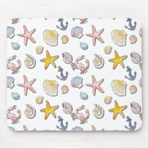 Simple Cute Beach Design  Mouse Pad