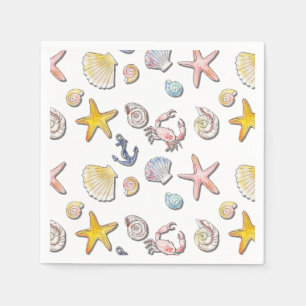 Simple Cute Beach Design  Napkin
